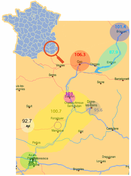 Carte des fréquences