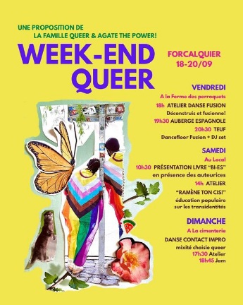 Photo de Weekend Queer du 18, 19 et 20 septembre 2026 à Forcalquier !
